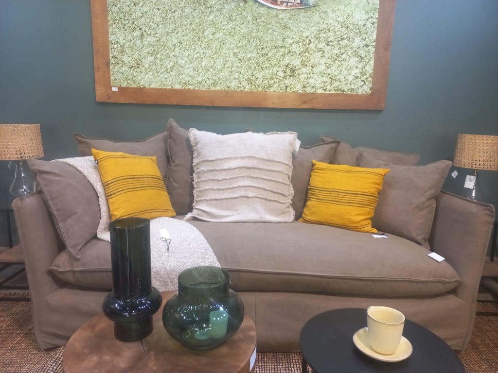 ARUBA SOFA 3 SEATER - 215x104x90  Vintage Cotton Brown