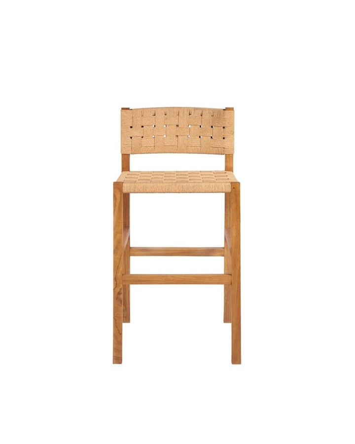 CORA BAR STOOL BACK CNT NAT- BLACK