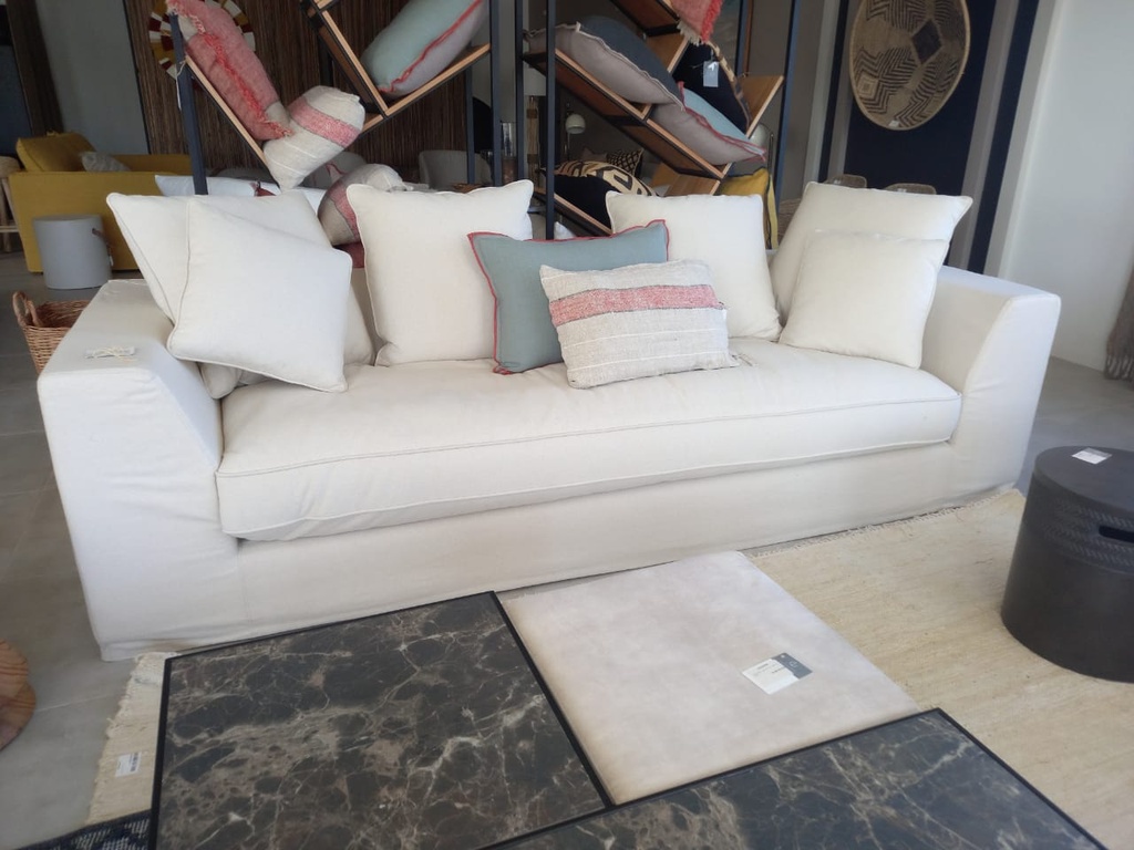 MURANO - SOFA 3.5S WITH FEATHER - 270 SALT & PEPPER 