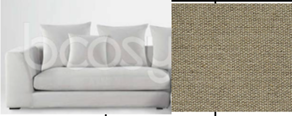 MURANO - SOFA 3S WITH FEATHERS - 240 LAVA PLAIN 