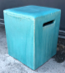 ATLANTIC SQUARE STOOL H40 -Crackle Turquoise