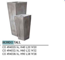 MONDO TALL PLANTER D20