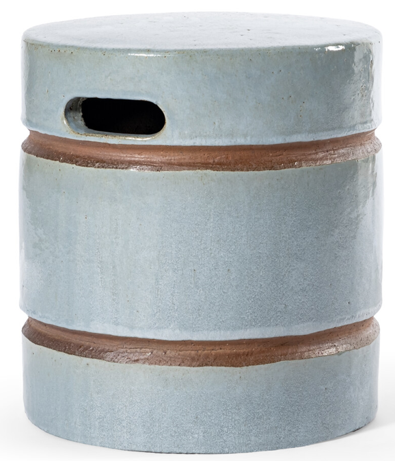ATLANTIC GROOVE STOOL H42 - Oct Grey/Terracotta