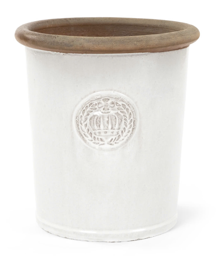 PROVENCE Round Planter - H50 White/ Terracotta