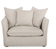 [SF-4158L - LN] AGRA SOFA 1 SEATER - Lin Natural W107