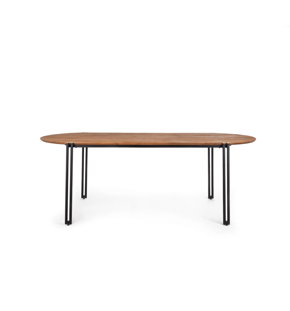 COCO DINING TABLE - L240 X W105 - Black and Natural