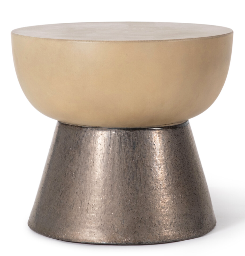 [CO 034651-EAME] BANEBY SIDE TABLE - Earth/Metalic