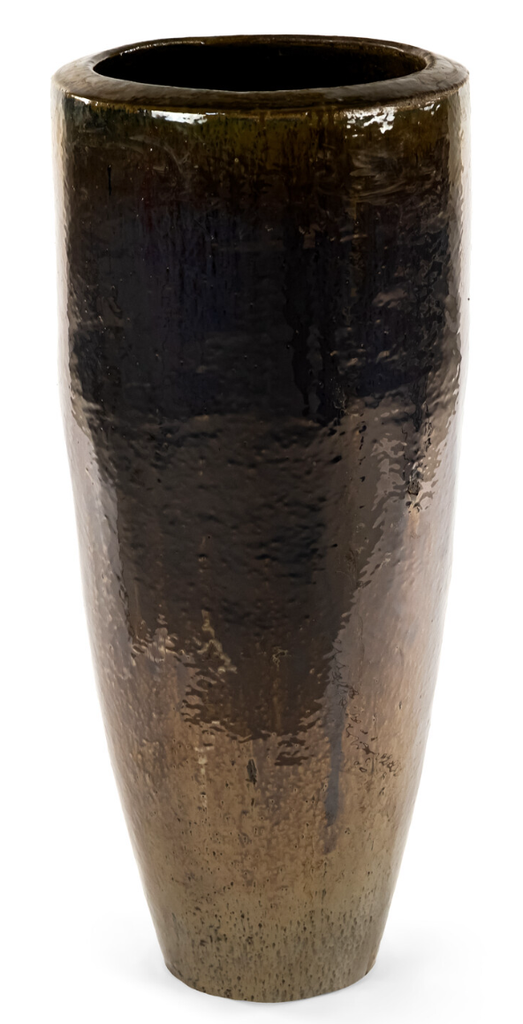 CHICAGO TALL PLANTER - H80 Antique Silver