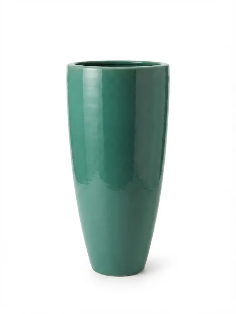 [ST 342653 AQ] CHICAGO TALL PLANTER - H120 Crackle Aqua