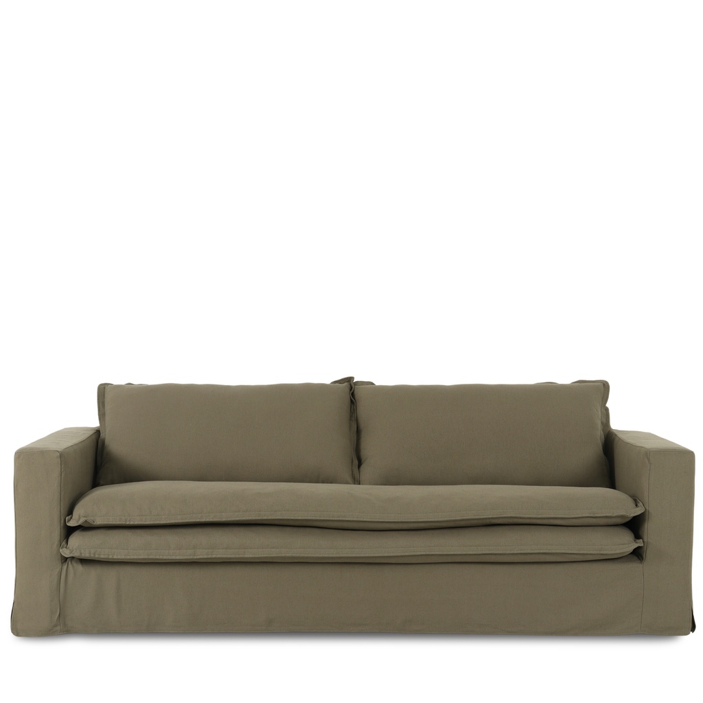 [SF-3785L#1263-VO008] SEOUL SOFA 3 SEATER L240 - Vintage Olive 008