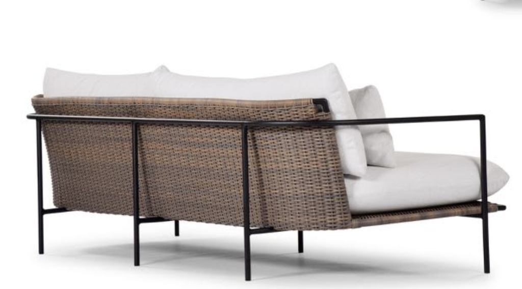 [1226BSSouthern130] BJORN SOFA L220 - Blk / Summergrass / SOUTHEND 130