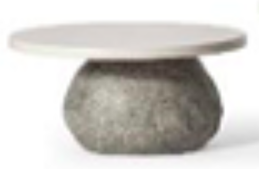 RIGI SIDE TABLE - D55 Natural Stone/SH06