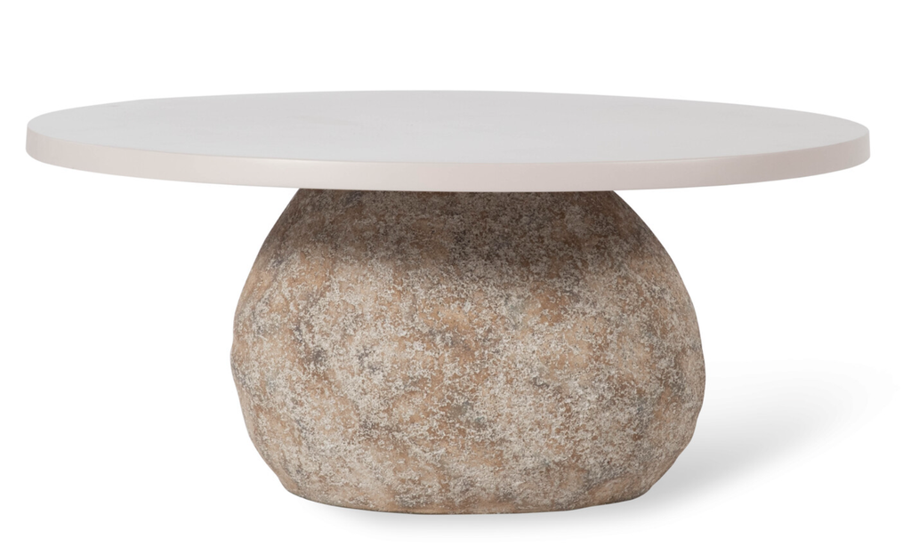 RIGI SIDE TABLE - D55 Matt Cream/SH05