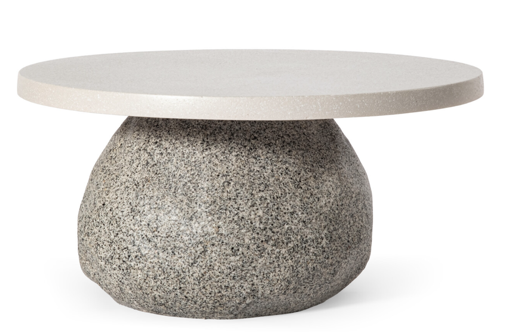RIGI COFFEE TABLE - D80 Natural Stone/SH06