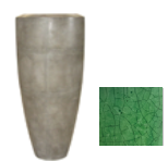 CHICAGO TALL PLANTER - H100 Crackle Green