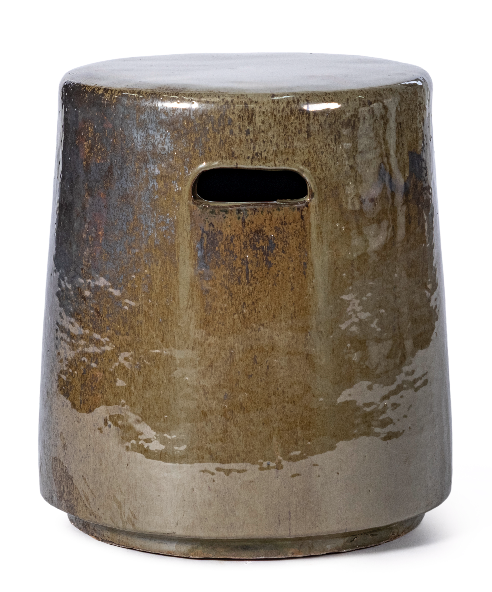 TRAPEZE STOOL H44 - Moss Metallic