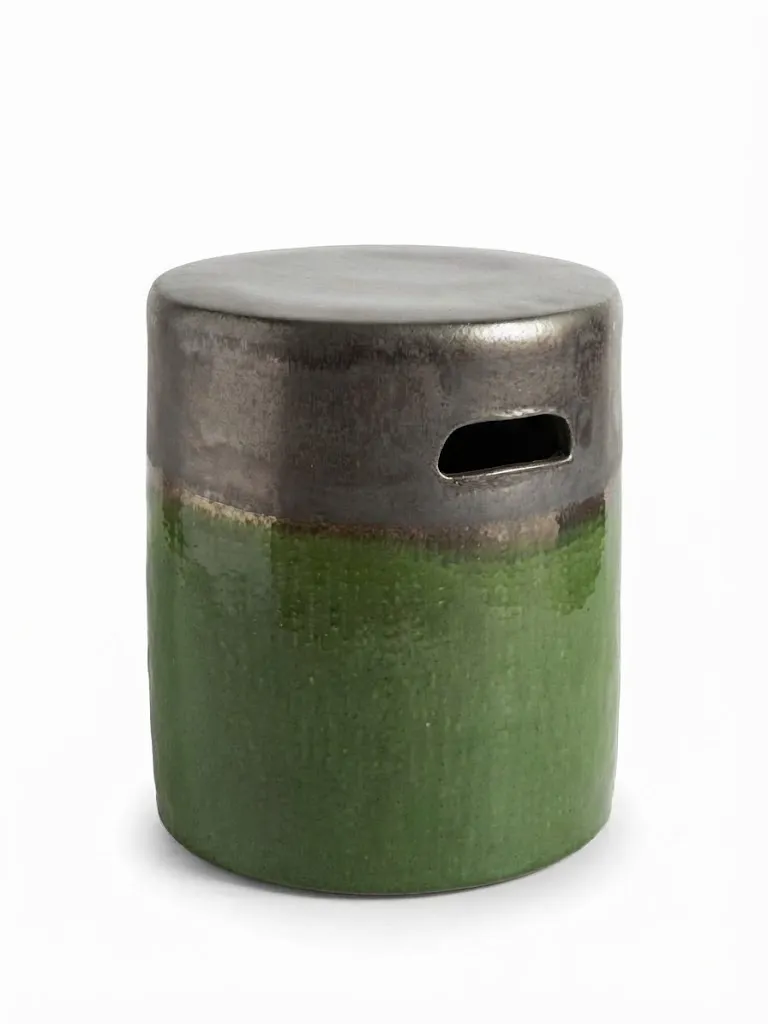 TRAPEZE STOOL H44 - Anthracite Olive