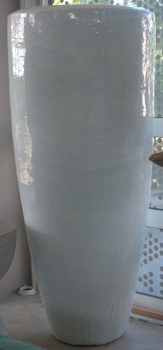 [ST 342640 W] CHICAGO TALL PLANTER - H80 White