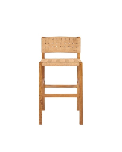[SP128056-02] CORA BAR STOOL BACK CNT NAT- BLACK
