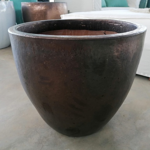 [TR 378050-01-ME] EGG POT PLANTER H47 - Metallic