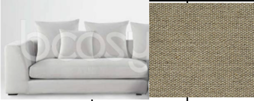 [8303-M-3-LP] MURANO - SOFA 3S WITH FEATHERS - 240 LAVA PLAIN 