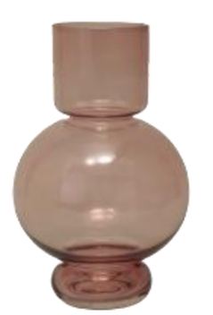 [21-1530-PK] VASE BOULE NORDIQUE GRAND PINK