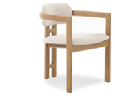 [DA-2797L] LUISA DINING CHAIR - Lin Brown - Nat Oak