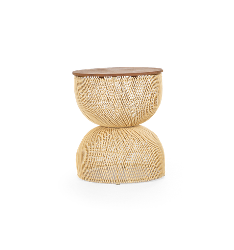 [CCU1610N] CURVE SIDE TABLE - D41 X H49 - Natural Pure