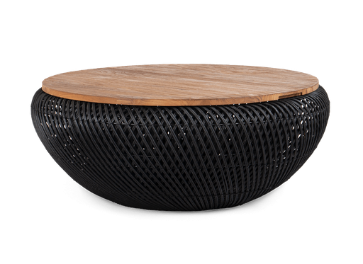 [CWA3724B] WAVE ROUND COFFEE TABLE -XL - D100 X H36 -Black