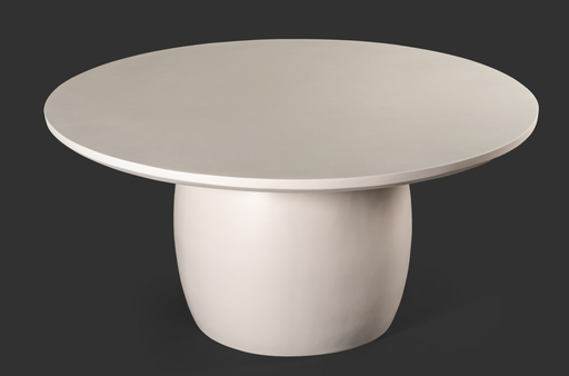 [FR 034116 MC] PONZA DINING TABLE - D160 Matt Cream