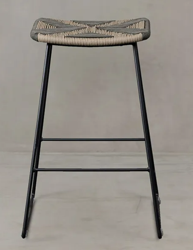 [STEELFURN0083] INDUSTRIAL COUNTER STOOL - L Diamond Weave