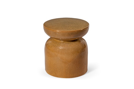 [ST 634538-AB] ACAPULCO STOOL - H42 Crackle Amber