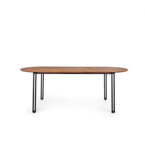 [CC180014] COCO DINING TABLE - L240 X W105 - Black and Natural