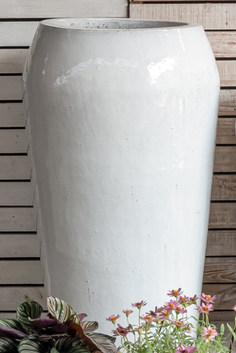 [ST336355-01 W] LOUVRE Planter H95 -White