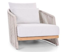 [1133] SABATINI LP LOUNGE CHAIR - Teak / Coconut Grey / Southend 130