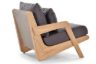[1297] JOSE LP LOUNGE CHAIR - Teak / Grey Lacak / Copacobana 165