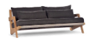 [1300] JOSE LP SOFA L185 - Teak / Grey Lacak / Copacobana 165