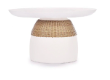 [1474] MOYA DINING TABLE D130 - White / Summergrass